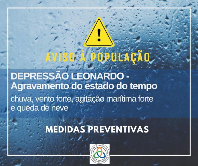 Aviso &agrave; Popula&ccedil;&atilde;o -  Agravamento - Medidas Preventivas