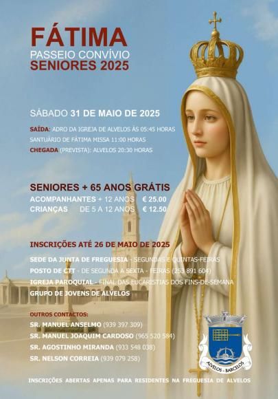 PASSEIO - CONV&Iacute;VIO-F&Aacute;TIMA 2025